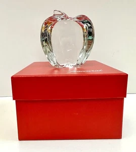 RETIRED - BACCARAT Crystal Half Apple With Box - Picture 1 of 8
