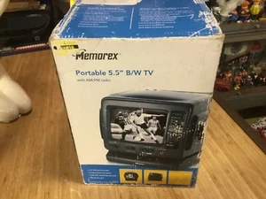 Memorex MT0550 Portable 5.5” B / W TV Radio Gaming Tailgating NEW in BOX Vintage - Picture 1 of 4