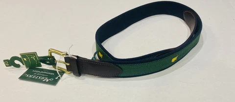 MASTERS LEATHER GREEN BELT SIZE 40 AUGUSTA NATIONAL GOLF Ships Fast Cover
