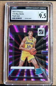 2022-23 Donruss Max Christie #234 CGC 9.5 Purple Laser 33/99 - Picture 1 of 2