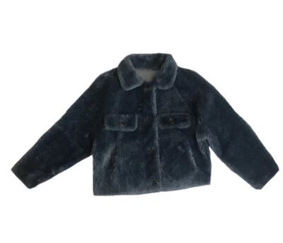 Nualy Teddy Blouson Veste Énorme Bleu Femme Taille M/L - Photo 1/3