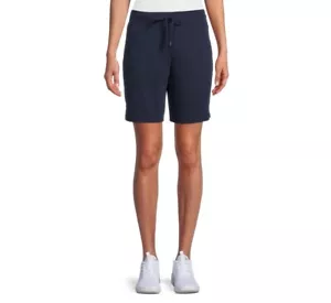 New Athletic Works Women Bermuda Shorts 9" inseam Size XXXL 22, Dark Navy Blue - Picture 1 of 6