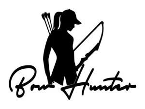 Calcomanía Bow Hunter hembra #1 5"x7" elige color - Imagen 1 de 2