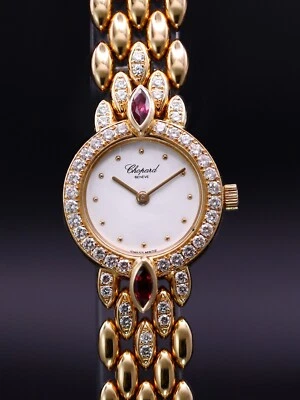 Reloj PO Chopard Classic 462452 18KY Dama Cuarzo Diamante + Rubí Solo - 7521 Foto 1 de 4