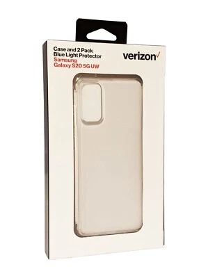 Paquete Verizon para Galaxy S20 5G UW Funda Claridad y Protector de Pantalla Luz Azul Foto 1 de 3