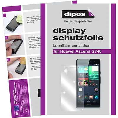 2x Schutzfolie für Huawei Ascend G740 klar Displayschutzfolie Folie dipos - Bild 1 von 4