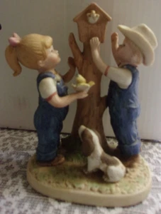 Denim Day "Our Birdhouse" #8888 Vintage 1985 HOMCO Danny & Debby Birdhouse - Picture 1 of 1