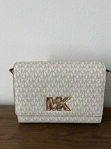 NWT $498 MICHAEL KORS Mimi Powder Blush Multi Logo Messenger Bag - Picture 1 of 5
