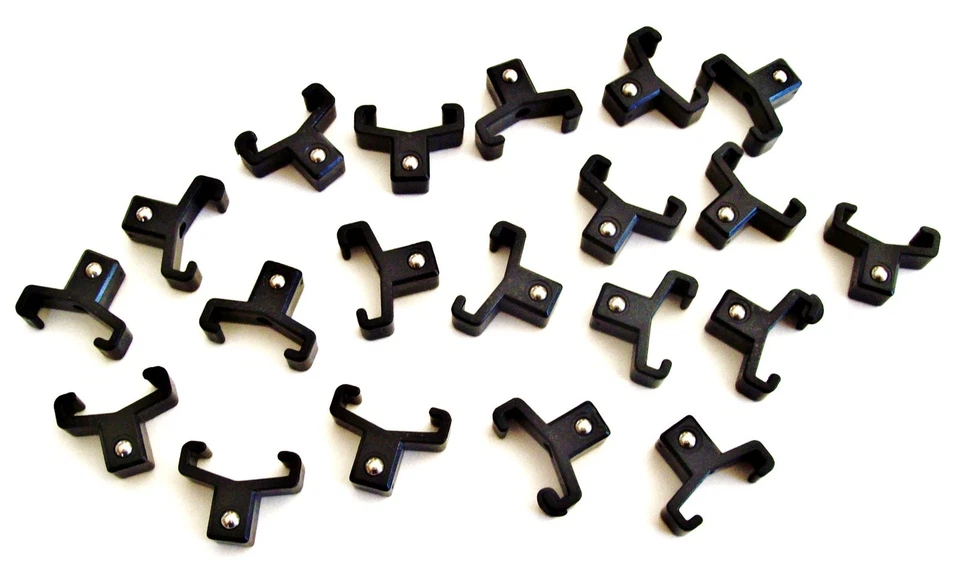 40 GOLIATH INDUSTRIAL ABS 3/8" BLACK REPLACEMENT SOCKET RACK RAIL CLIPS SC38BL - Image 1 of 1