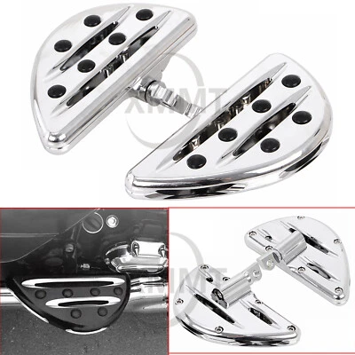 Chrome Passenger Floorboards Foot Pegs For Harley Road Glide Heritage Softail Foto 1 de 4