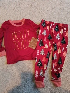 NWT kids Girls size 4T RAE DUNN Snug Fit Christmas pajamas - Picture 1 of 4