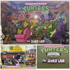 NECA Teenage Mutant Ninja Turtles Cartoon Sewer Lair Living Room Diorama Sealed