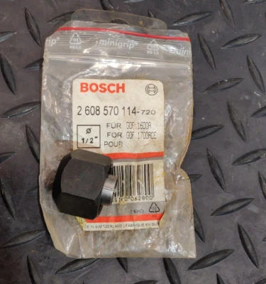 2608570114 BOSCH 1/2" Collet & Nut To Fit Bosch GOF 1600A  GOF 1700ACE Router - Image 1 of 4