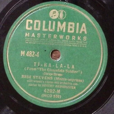 RISE STEVENS/NELSON EDDY TI-RA-LA-LA/WHILE MY LADY SLEEPS COLUMBIA 78 RPM 148 - Image 1 of 3