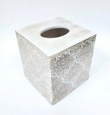 NUEVO PORTA SERVILLETAS CAJA PAÑUELOS ESTILO VINTAGE RAYMOND WAITES GRIS, MARRÓN TOPO, RESINA BEIGE Foto 1 de 4