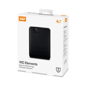WD HARD DISK ESTERNO 2,5 USB 3.0 4TB 4000GB WESTERN DIGITAL PC MAC PS4 TV NERO - Foto 1 di 5