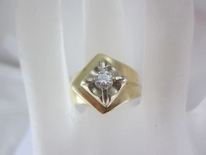 ~ ANILLO SOLITARIO DIAMANTES ORO AMARILLO 14K SIS HOMBRE 0,36 CT. 9,5G - Imagen 1 de 6