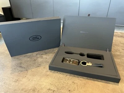 GENUINE LAND ROVER / RANGE ROVER 1x Key with HAND OVER Keychain Gift Set Box — 第 1/4 张图片