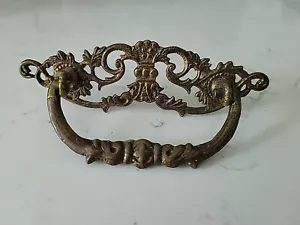 Vintage  ornate classical furniture brass hardware Furniture pull - Picture 1 of 2