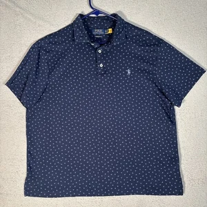 Polo Ralph Lauren Men’s Size XL Custom Slim Fit Aop Navy Blue Geometric Preppy - Picture 1 of 14