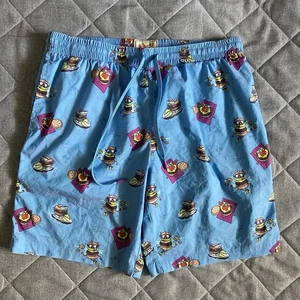 RSVLTS Cheeseburger In Paradise Swim Shorts Men’s Medium 8” Inseam Pockets - Picture 1 of 10
