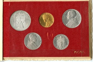 1950 - VATICANO - LOTTO/M47711 - ANNO SANTO SERIE COMPLETA 5 MONETE - Imagen 1 de 3