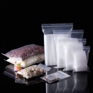 400PCS Thick Poly Bags,Clear Durable Food Grade Safe PE Plastic Bags for Dry ... - Picture 1 of 7