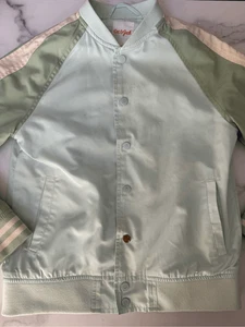 Cat & Jack small 6-7 year mint blue green retro kids unisex jacket pastel colorb - Picture 1 of 7