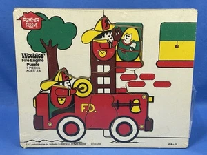 Romper Room - Weebles - Fire Engine Board Puzzle #418-12 - 1977 Hasbro - SEALED - Picture 1 of 14