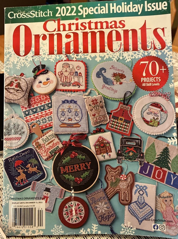 Revista Just Cross Stitch adornos navideños edición navideña 2022 Foto 1 de 1