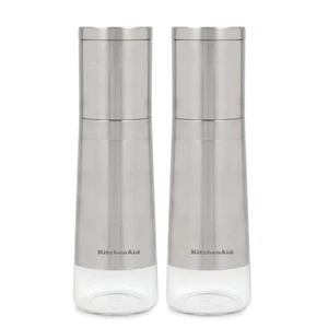 NEW KitchenAid Stainless Steel Salt & Pepper Grinder Set 2pce - Picture 1 of 4