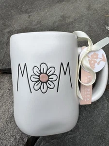 Large Coffee Mug MOM With Flower. Mother's Day. Matte Finish. Rae Dunn New Gift - Picture 1 of 6