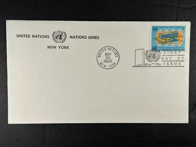 United Nations 1966 FDC WHO Geneva Headquarters 5c Stamp New York First Day a580 - Image 1 of 2