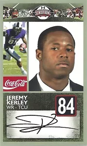 TARJETA TAZÓN JEREMY KERLEY TCU HORNFROGS SENIOR - Imagen 1 de 1