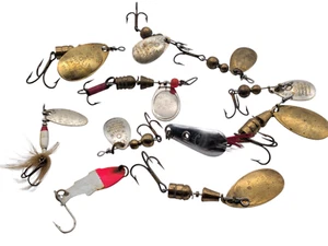 (11) - verschiedene Süßwasser Angeln Spinnköder - Forelle - Pfannenfisch - mit Radhalter - Bild 1 von 12