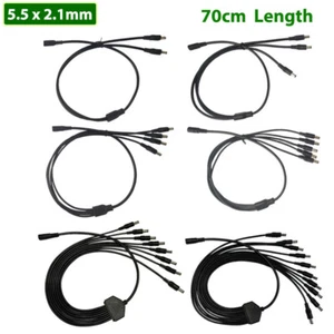 5,5 x 2,1 mm Strom Splitter Kabel DC 12 V 1-10 Wege Buchse zu Stecker Anschlusskabel - Bild 1 von 12
