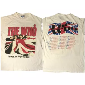 CAMISETA DE COLECCIÓN DE LOS 80 AÑOS 80 THE WHO CONCERT TOUR PUNK 1989 - Imagen 1 de 5