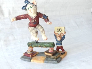 The Purrstone collection cat mouse sports gymnastics figurine #371052 EUC 1999 - Bild 1 von 12