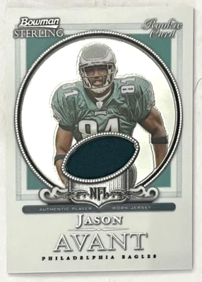 2006 Bowman Sterling Jersey #BS-JA Jason Avant RC Philadelphia Eagles - Image 1 of 2