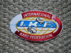 International Kart Federation Embroidered Iron On Patch I.K.F Uniform Jacket Old - Picture 1 of 1