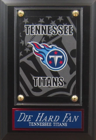 DIE HARD FAN TENNESSEE TITANS CARD WALL PLAQUE WITH EASEL FOR YOUR MAN CAVE Cover
