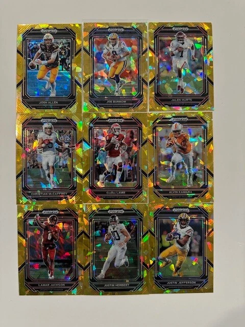 2023 Panini Prizm Draft GOLD ICE CRACKED w/ RC Rookies ~ YOU PICK, Complete Set - Image 1 of 1