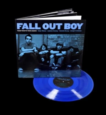NEW Fall Out Boy Take This To Your Grave DELUXE Coffee Table Book Blue Vinyl LP - Image 1 of 4