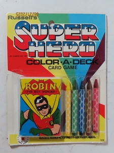1977 Russell's Robin - Super Hero Color-A-Deck card game NIP Russell Mfg Co - Picture 1 of 7