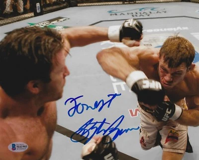 Foto autógrafa firmada por Forrest Griffin y Stephan Bonnar de 8x10 certificado de autenticidad BAS UFC Foto 1 de 4
