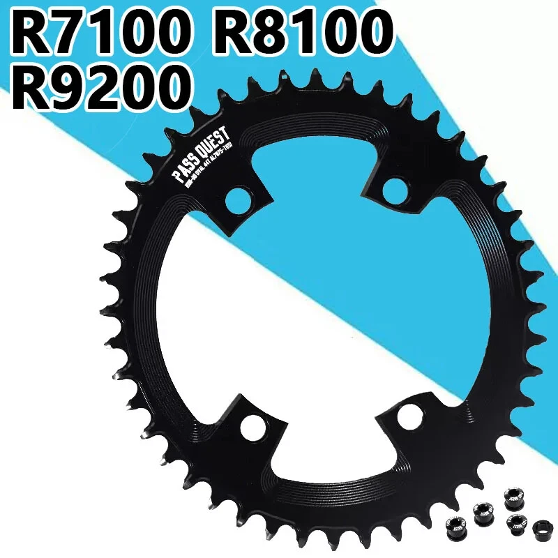 110 BCD 4 Bolts Bicycle Hollow Chainring Road Bike Narrow Wide Oval Chainwheel - Image 1 of 4