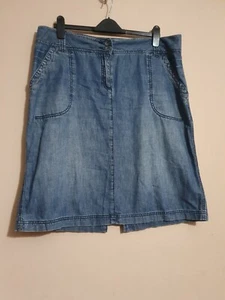 Fat Face 16 Denim Skirt 100% Cotton - Picture 1 of 11