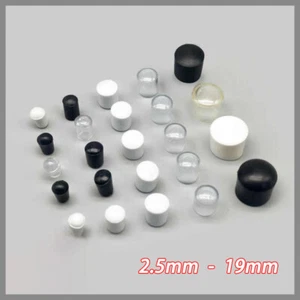 Embouts ronds en caoutchouc PVC bouchon de protection couvercle fileté tuyau tuyau tuyau anti-rayures - Photo 1/50