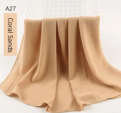 Chiffon Scarf Hijab scarf  wrap scarf Headcover Scarf Turban Shawl premium scarf - Image 1 of 4