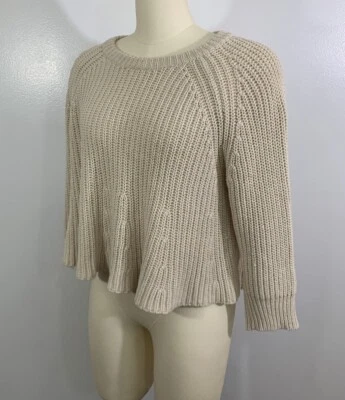 Suéter Madewell Crop Lino Grande  Foto 1 de 4